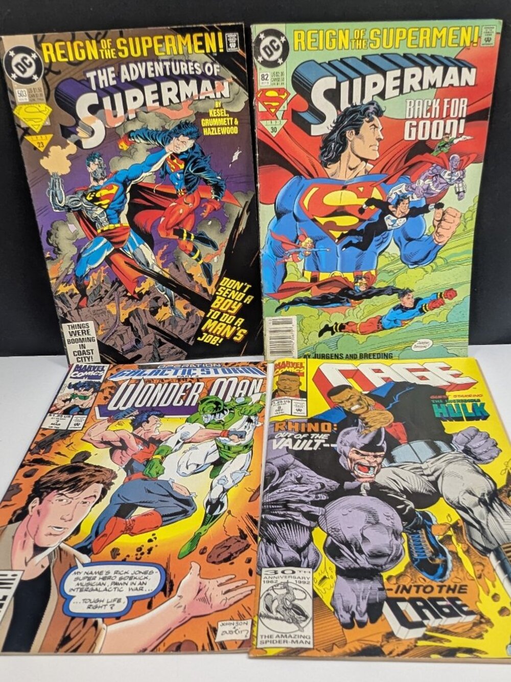 Lot of four 1990's action packed comic books
